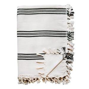 NEW SWEET WATER DECOR henley turkish cotton throw blanket in cream